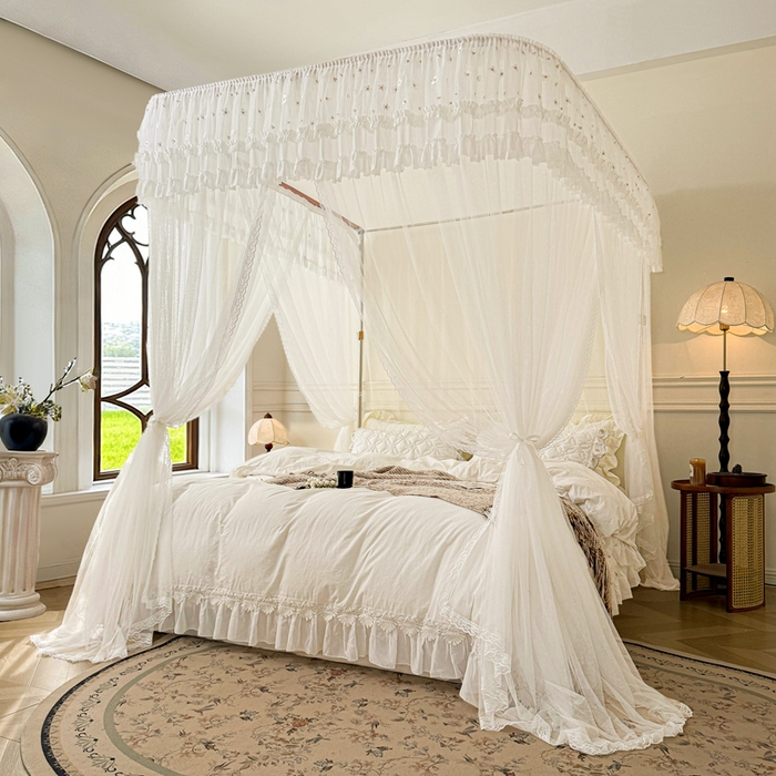 91家纺网 家纺一手货源 找家纺 （总）梦尔佳蚊帐 2026新款百花盛开系列导轨蚊帐