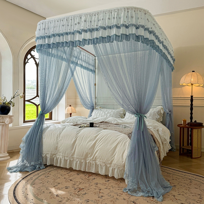 91家纺网 家纺一手货源 找家纺 （总）梦尔佳蚊帐 2026新款百花盛开系列导轨蚊帐