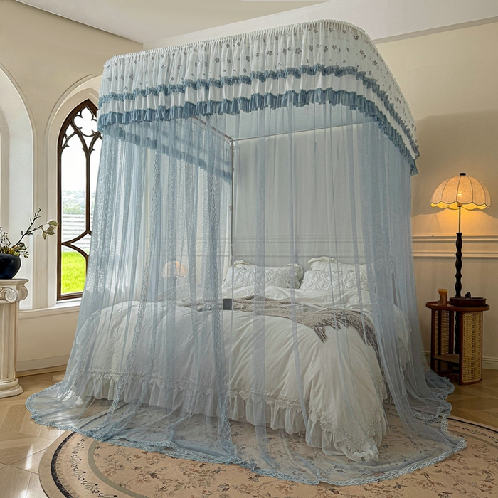 91家纺网 家纺一手货源 找家纺 （总）梦尔佳蚊帐 2026新款百花盛开系列导轨蚊帐