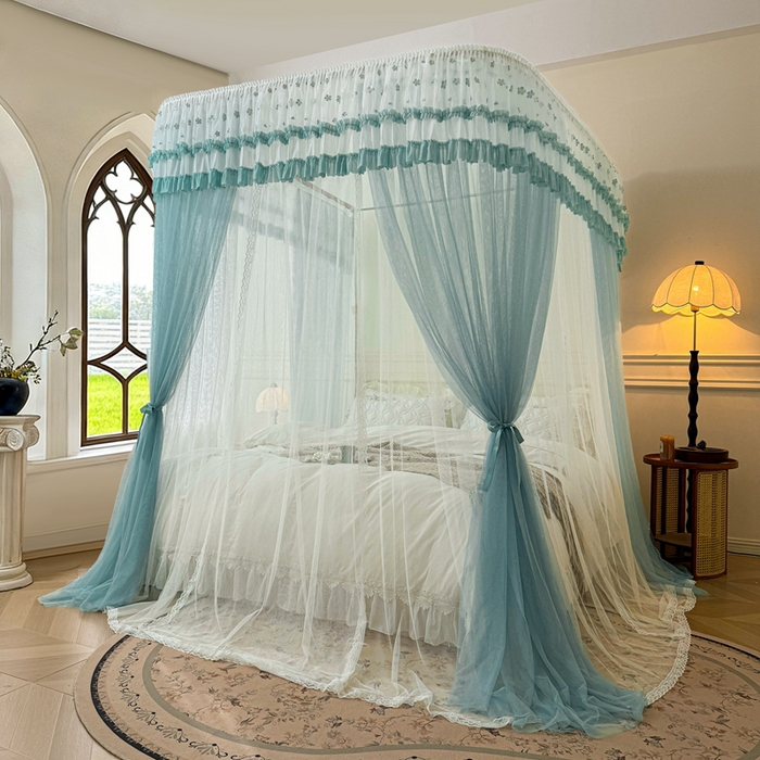 91家纺网 家纺一手货源 找家纺 （总）梦尔佳蚊帐 2026新款百花盛开系列导轨蚊帐