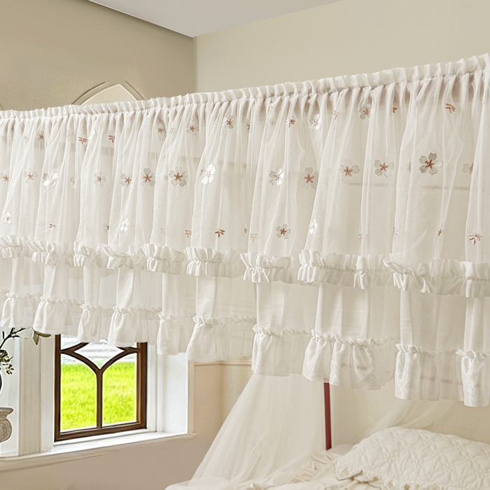 91家纺网 家纺一手货源 找家纺 梦尔佳蚊帐 2026新款百花盛开系列导轨蚊帐 单层 洁白如霞