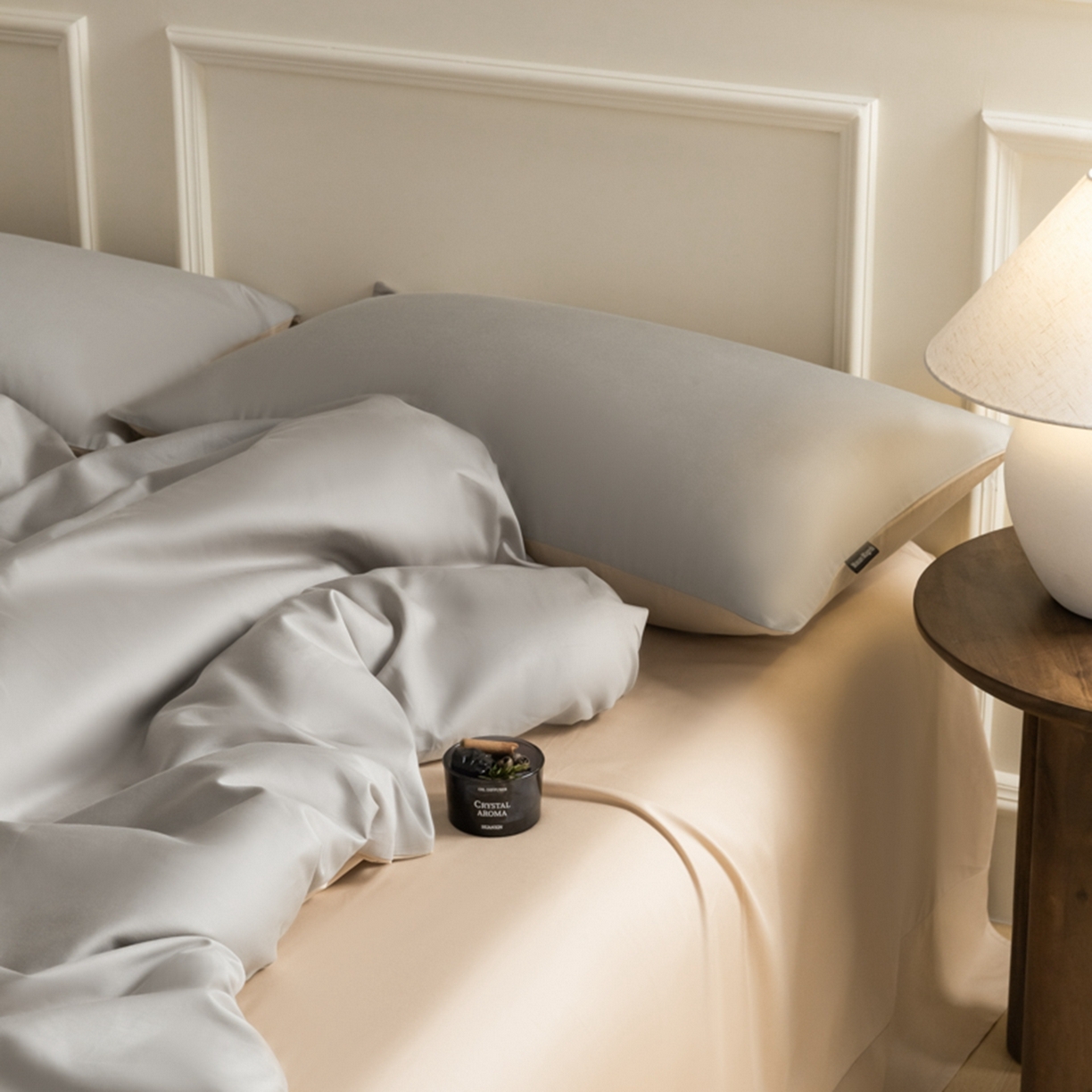 91家纺网 家纺一手货源 找家纺 秀色家纺 2026新款高端100pro新疆长绒棉床上四件套全棉纯棉四季纯色双拼高级感礼品团购四件套-米朵 米朵-可口摩卡