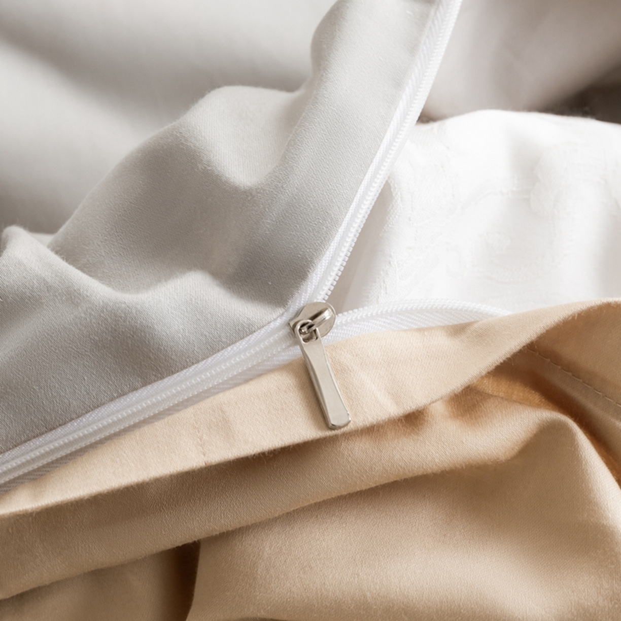 91家纺网 家纺一手货源 找家纺 秀色家纺 2026新款高端100pro新疆长绒棉床上四件套全棉纯棉四季纯色双拼高级感礼品团购四件套-米朵 米朵-可口摩卡