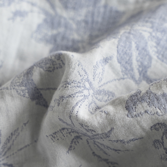 91家纺网 家纺一手货源 找家纺 宜代光年 2026新款60S水洗棉全棉纯棉三层纱色织提花夏被四件套系列 繁花-紫