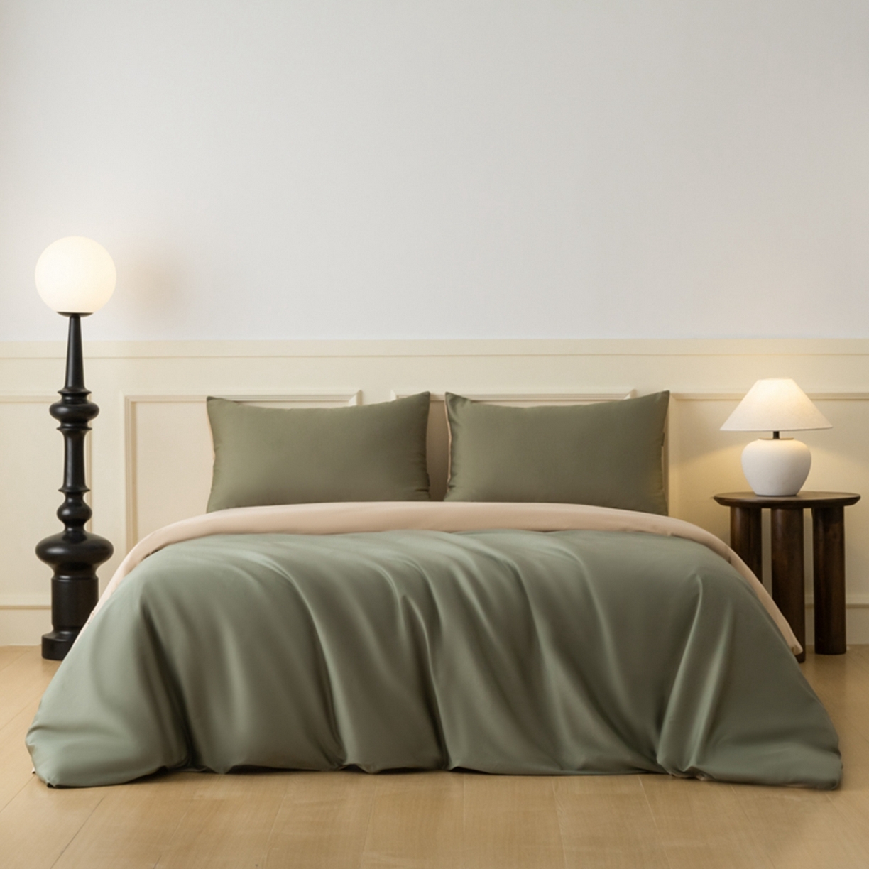 91家纺网 家纺一手货源 找家纺 秀色家纺 2026新款高端100pro新疆长绒棉床上四件套全棉纯棉四季纯色双拼高级感礼品团购四件套-米朵 米朵-琉璃香槟金