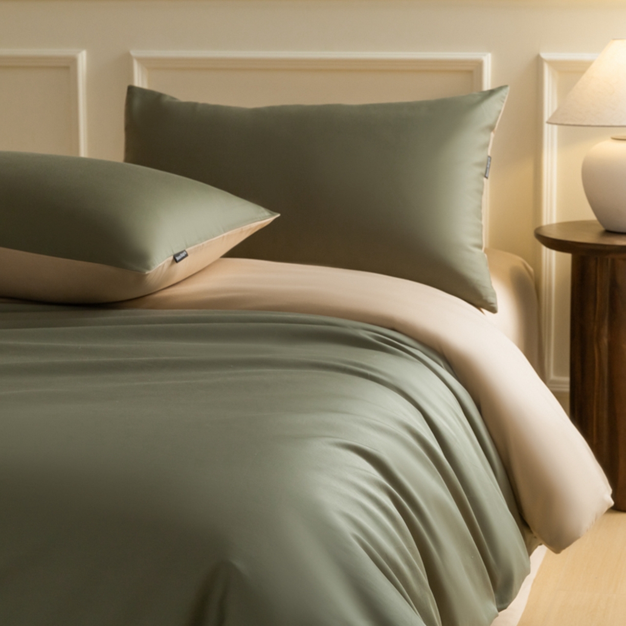 91家纺网 家纺一手货源 找家纺 秀色家纺 2026新款高端100pro新疆长绒棉床上四件套全棉纯棉四季纯色双拼高级感礼品团购四件套-米朵 米朵-琉璃香槟金