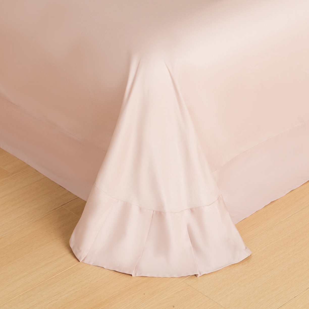 91家纺网 家纺一手货源 找家纺 秀色家纺 2026新款高端100pro新疆长绒棉床上四件套全棉纯棉四季纯色双拼高级感礼品团购四件套-米朵 米朵-蜜桃奶油