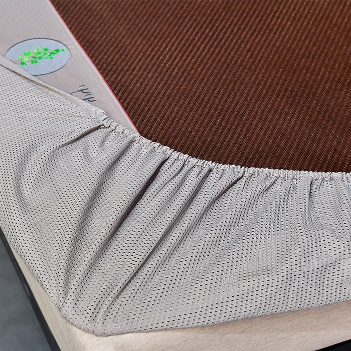 91家纺网 家纺一手货源 找家纺 小牛席业 2026新款加厚款-经典艾草养生席（床笠款） 艾草养生席-床笠款-黑咖