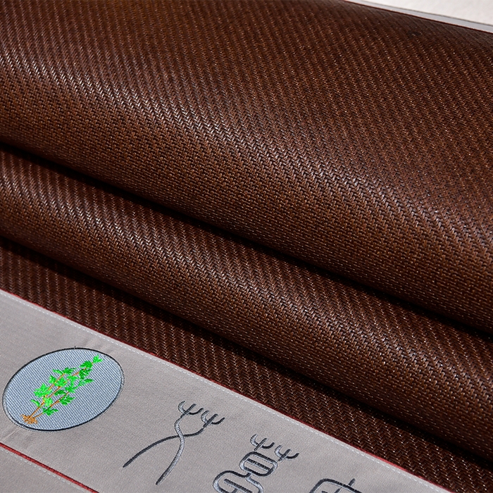 91家纺网 家纺一手货源 找家纺 小牛席业 2026新款加厚款-经典艾草养生席（床笠款） 艾草养生席-床笠款-黑咖