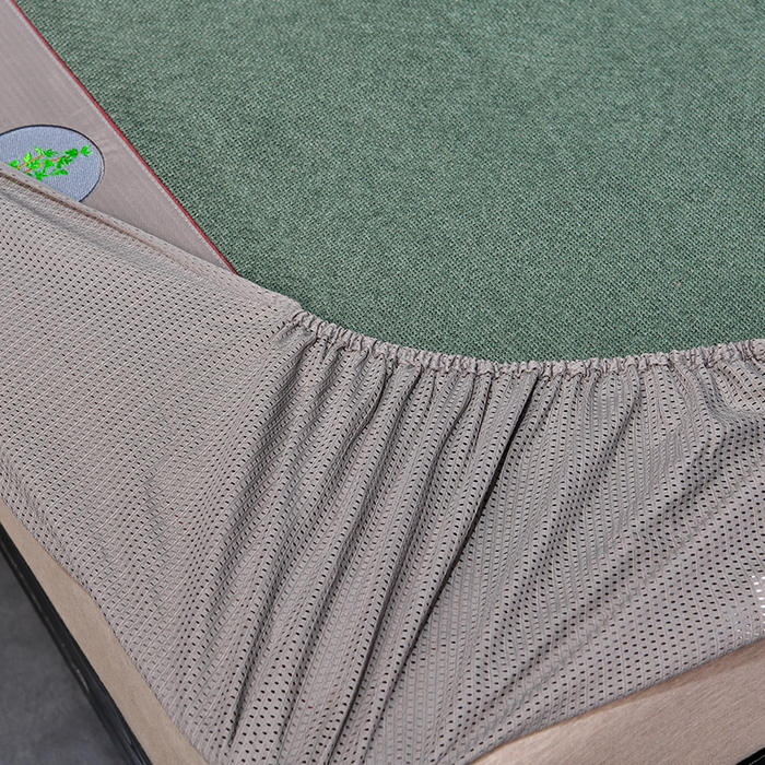 91家纺网 家纺一手货源 找家纺 小牛席业 2026新款加厚款-经典艾草养生席（床笠款） 艾草养生席-床笠款-墨绿