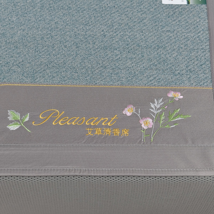 91家纺网 家纺一手货源 找家纺 （总）小牛席业 2026新款加厚款-艾草清新养生席（床笠款）