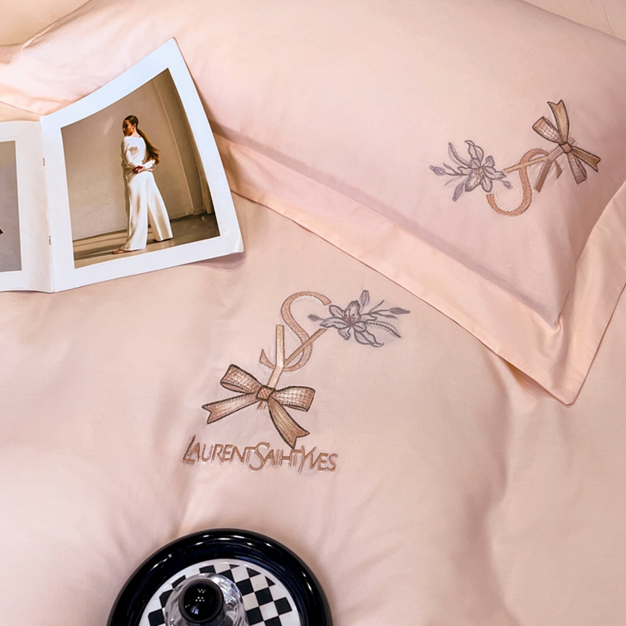 91家纺网 家纺一手货源 找家纺 （总）金牛座家纺 2026新款新疆长绒棉全棉纯棉刺绣四件套-百合系列