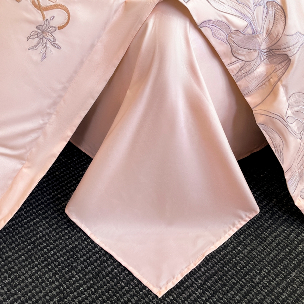 91家纺网 家纺一手货源 找家纺 （总）金牛座家纺 2026新款新疆长绒棉全棉纯棉刺绣四件套-百合系列