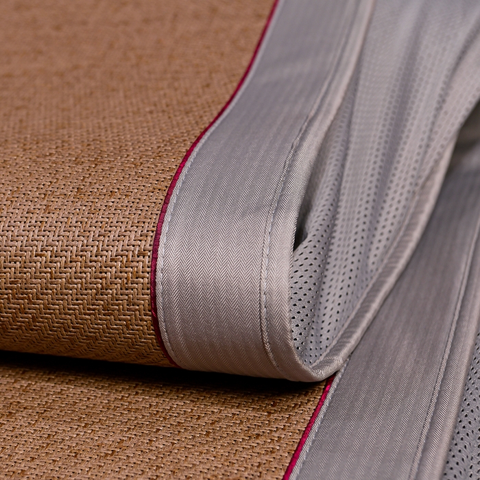 91家纺网 家纺一手货源 找家纺 小牛席业 2026新款加厚款-经典艾草养生席（床笠款） 艾草养生席-床笠款-浅咖