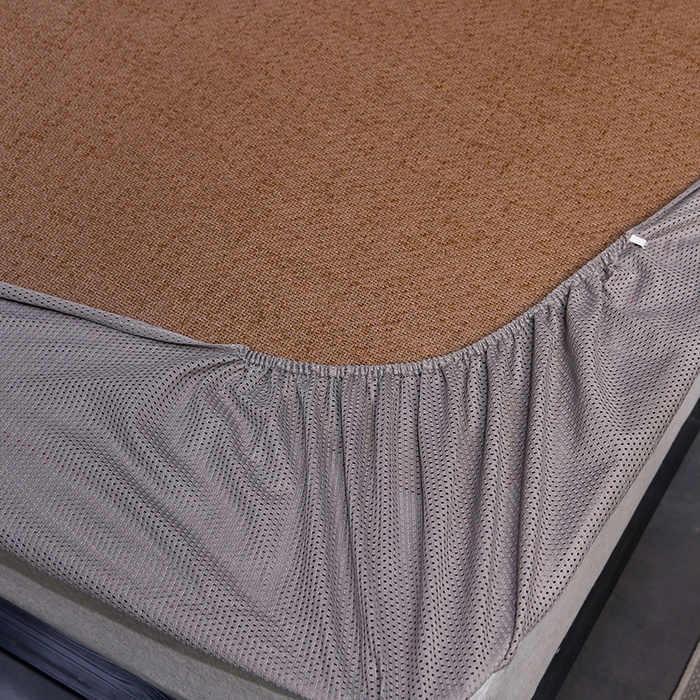 91家纺网 家纺一手货源 找家纺 小牛席业 2026新款加厚款-经典艾草养生席（床笠款） 艾草养生席-床笠款-浅咖