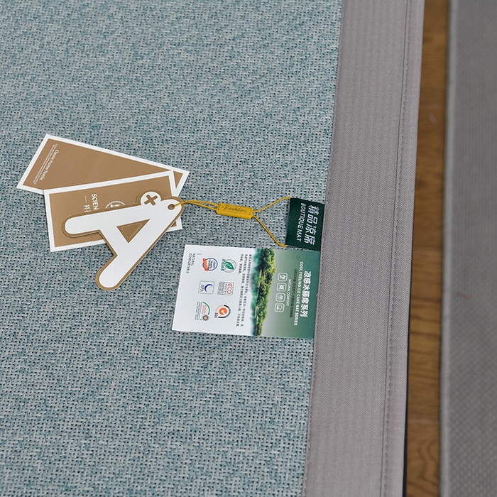 91家纺网 家纺一手货源 找家纺 小牛席业 2026新款加厚款-艾草清新养生席（床笠款） 加厚款-艾草清香养生（床笠款）-冰蓝