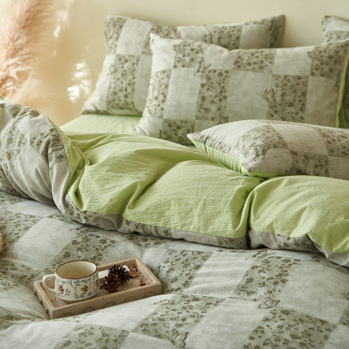 91家纺网 家纺一手货源 找家纺 （总）如一 2026新款色织提花全棉水洗棉四件套第三批