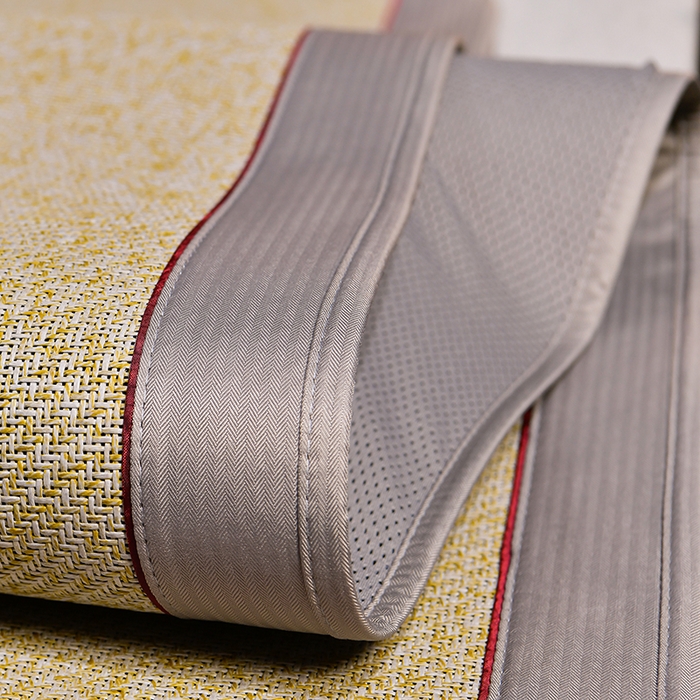 91家纺网 家纺一手货源 找家纺 小牛席业 2026新款加厚款-经典艾草养生席（床笠款） 艾草养生席-床笠款-亚麻