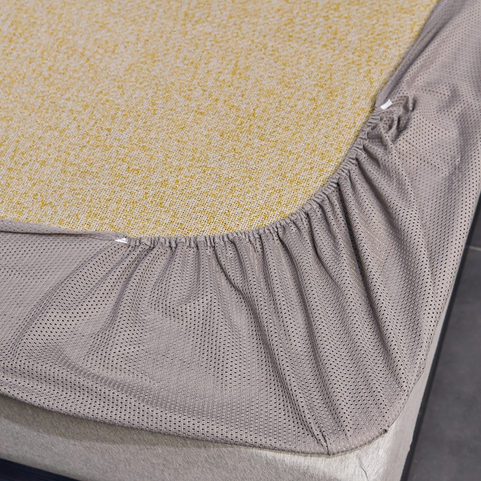 91家纺网 家纺一手货源 找家纺 小牛席业 2026新款加厚款-经典艾草养生席（床笠款） 艾草养生席-床笠款-亚麻