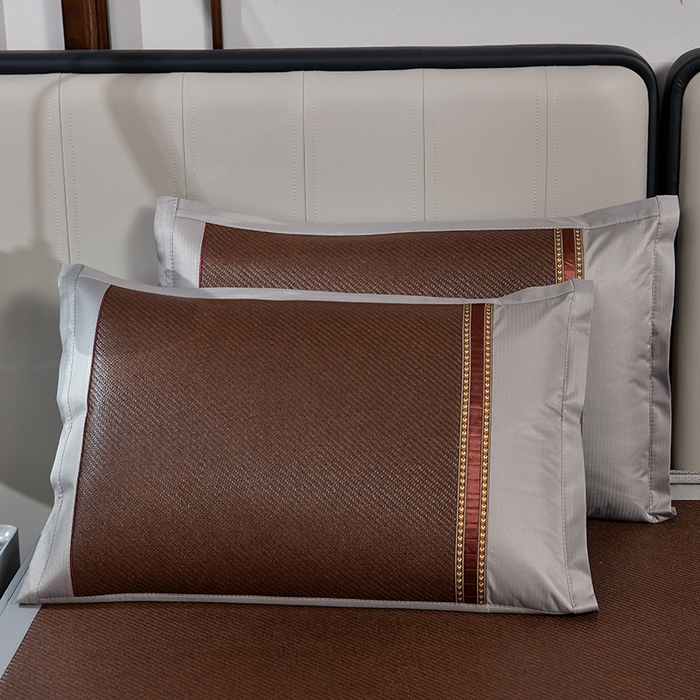 91家纺网 家纺一手货源 找家纺 小牛席业 2026新款加厚款-艾草清新养生席（床笠款） 加厚款-艾草清香养生（床笠款）-黑咖