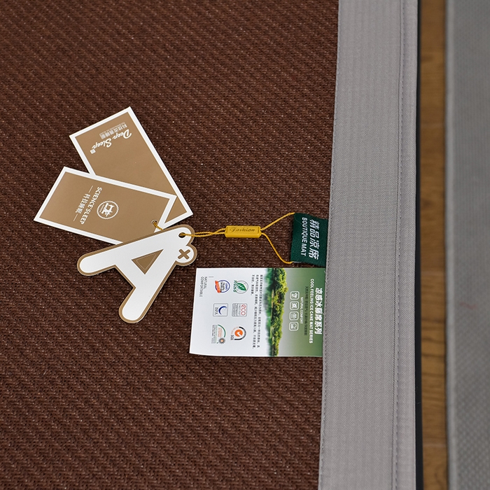 91家纺网 家纺一手货源 找家纺 小牛席业 2026新款加厚款-艾草清新养生席（床笠款） 加厚款-艾草清香养生（床笠款）-黑咖