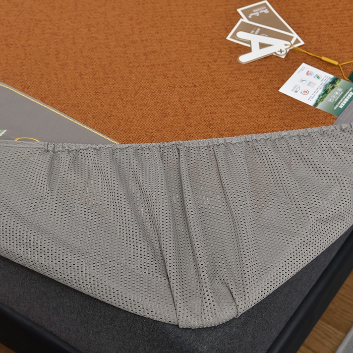 91家纺网 家纺一手货源 找家纺 小牛席业 2026新款加厚款-艾草清新养生席（床笠款） 加厚款-艾草清香养生（床笠款）-红棕