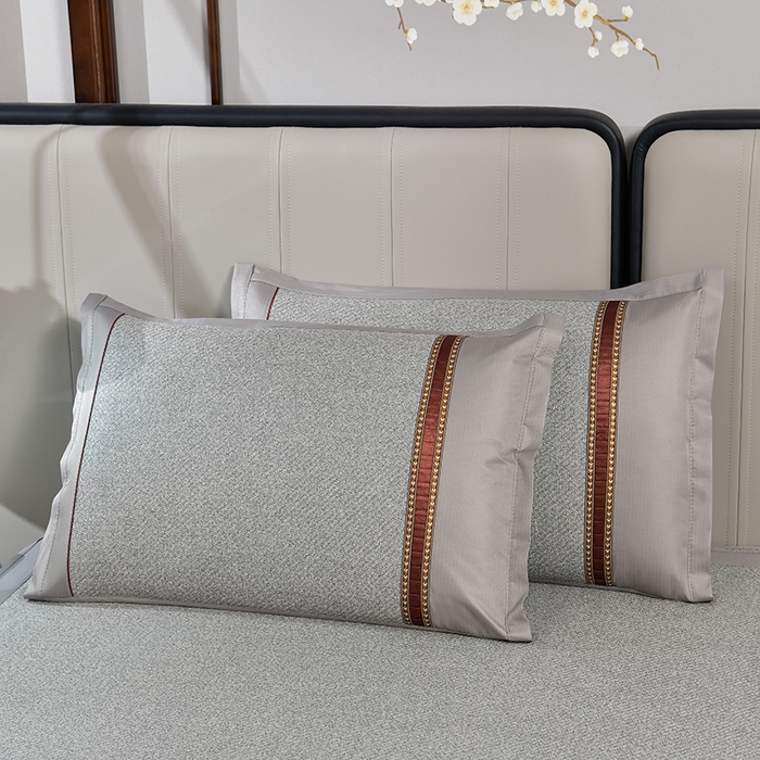 91家纺网 家纺一手货源 找家纺 小牛席业 2026新款加厚款-艾草清新养生席（床笠款） 加厚款-艾草清香养生（床笠款）-灰色