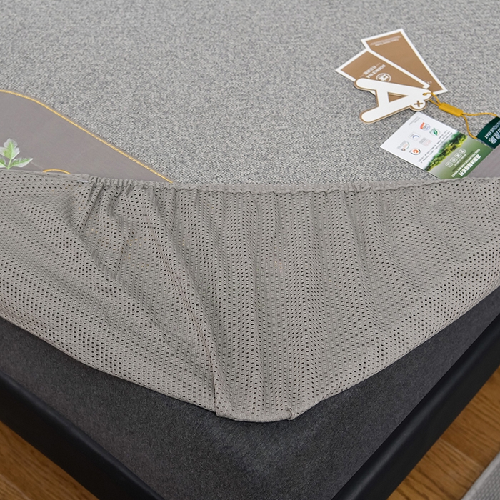 91家纺网 家纺一手货源 找家纺 小牛席业 2026新款加厚款-艾草清新养生席（床笠款） 加厚款-艾草清香养生（床笠款）-灰色