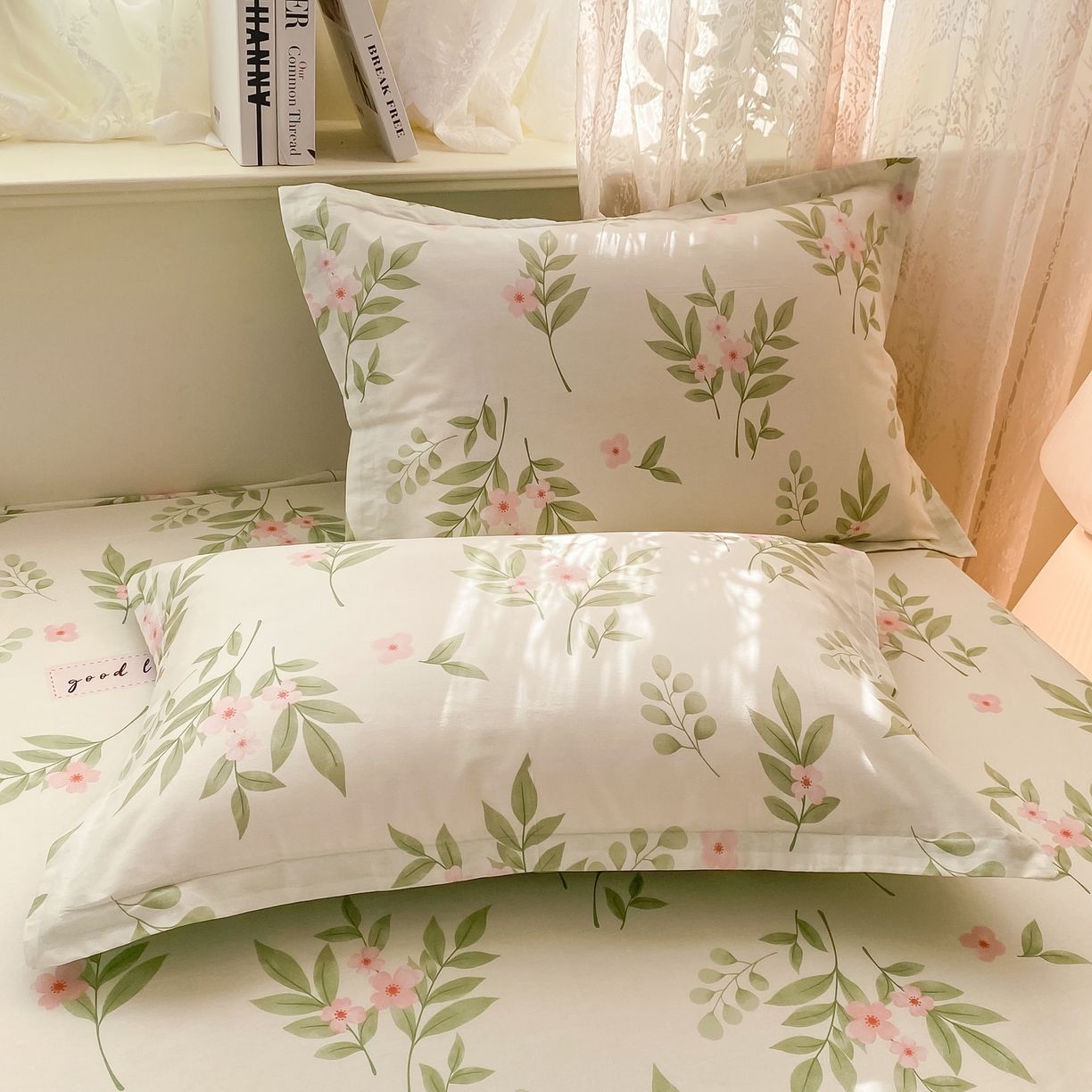 91家纺网 家纺一手货源 找家纺 女子家纺 2026新款全棉纯棉印花小清新系列单床笠单品床笠床笠单件 扶绿花园