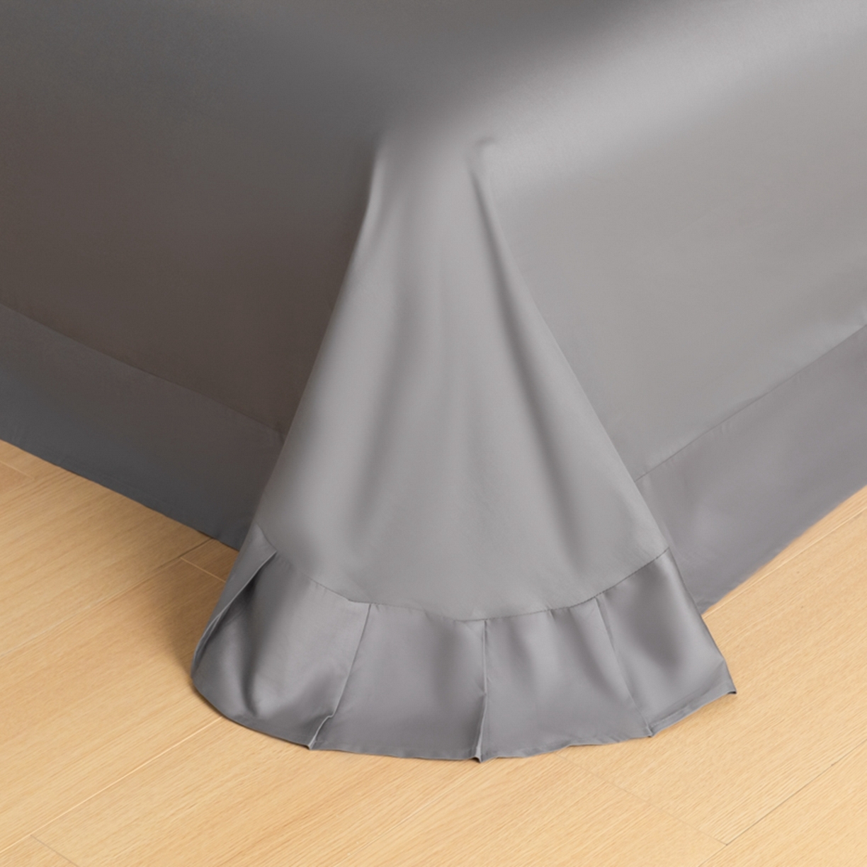 91家纺网 家纺一手货源 找家纺 秀色家纺 2026新款高端100pro新疆长绒棉床上四件套全棉纯棉四季纯色双拼高级感礼品团购四件套-米朵 米朵-雅士灰