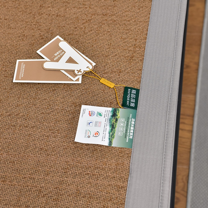 91家纺网 家纺一手货源 找家纺 小牛席业 2026新款加厚款-艾草清新养生席（床笠款） 加厚款-艾草清香养生（床笠款）-浅咖