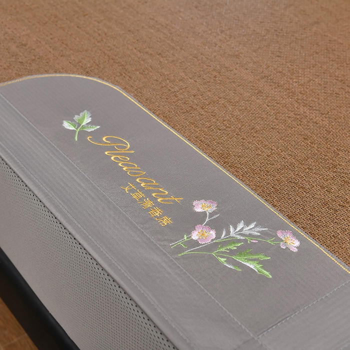 91家纺网 家纺一手货源 找家纺 小牛席业 2026新款加厚款-艾草清新养生席（床笠款） 加厚款-艾草清香养生（床笠款）-浅咖