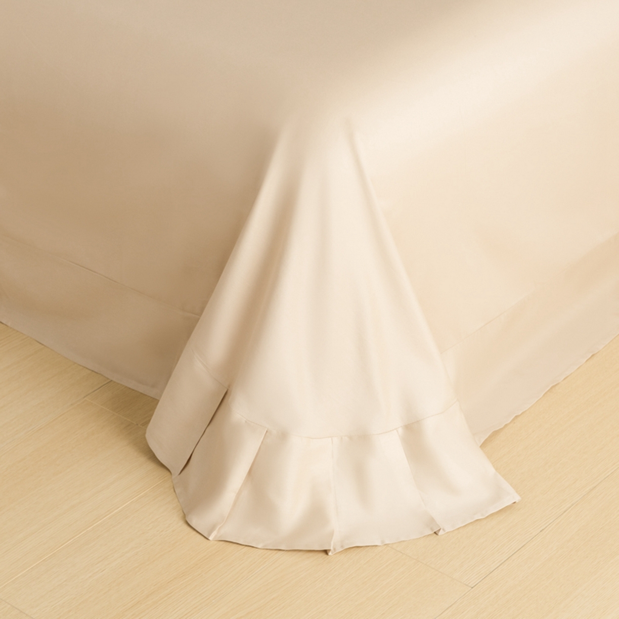 91家纺网 家纺一手货源 找家纺 秀色家纺 2026新款高端100pro新疆长绒棉床上四件套全棉纯棉四季纯色双拼高级感礼品团购四件套-米朵 米朵-亚麻咖+香槟金