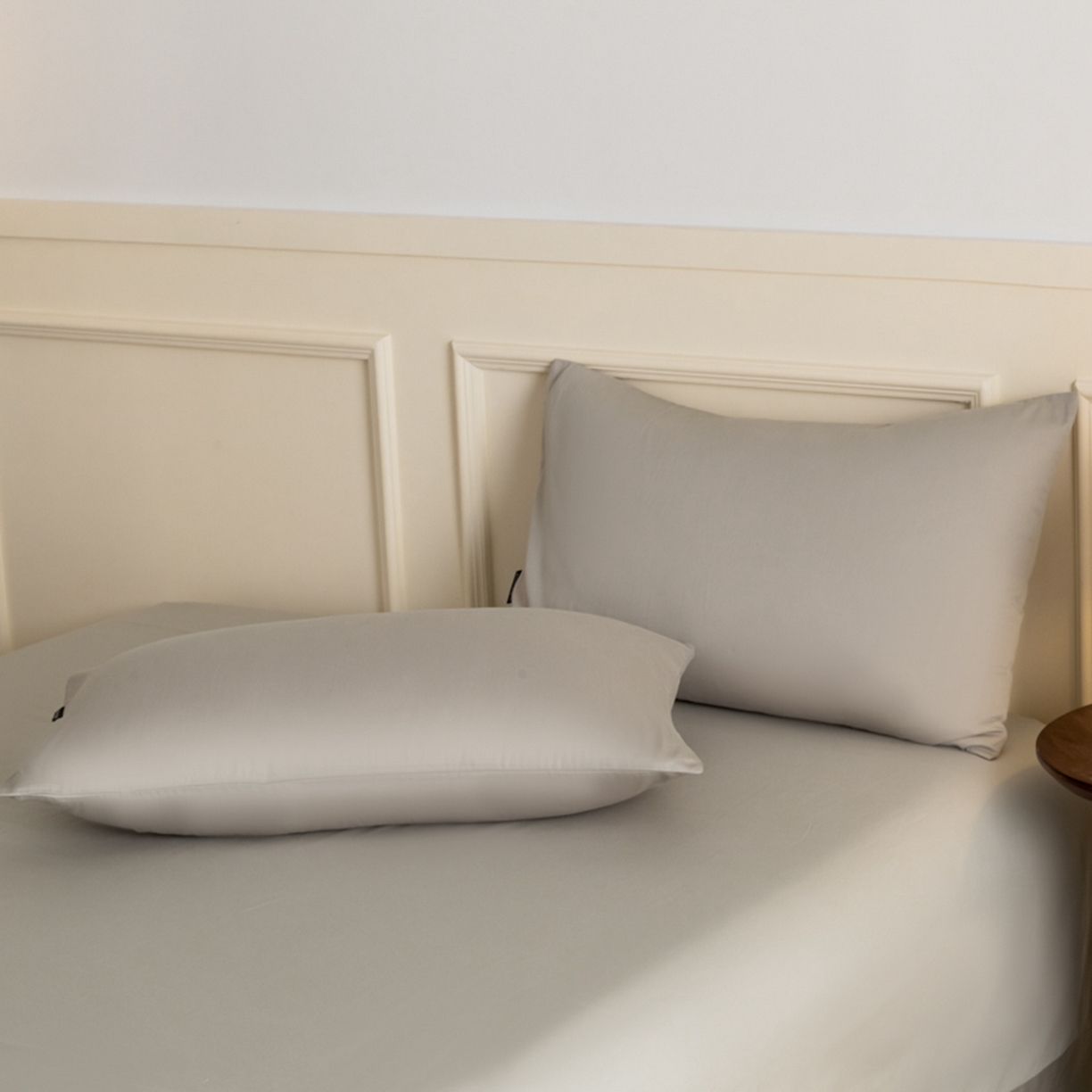 91家纺网 家纺一手货源 找家纺 秀色家纺 2026新款高端100pro新疆长绒棉床上四件套全棉纯棉四季纯色双拼高级感礼品团购四件套-米朵 米朵-烟墨灰