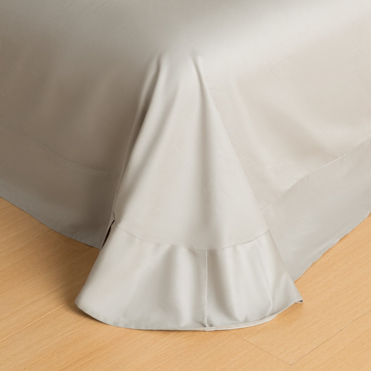 91家纺网 家纺一手货源 找家纺 秀色家纺 2026新款高端100pro新疆长绒棉床上四件套全棉纯棉四季纯色双拼高级感礼品团购四件套-米朵 米朵-烟墨灰