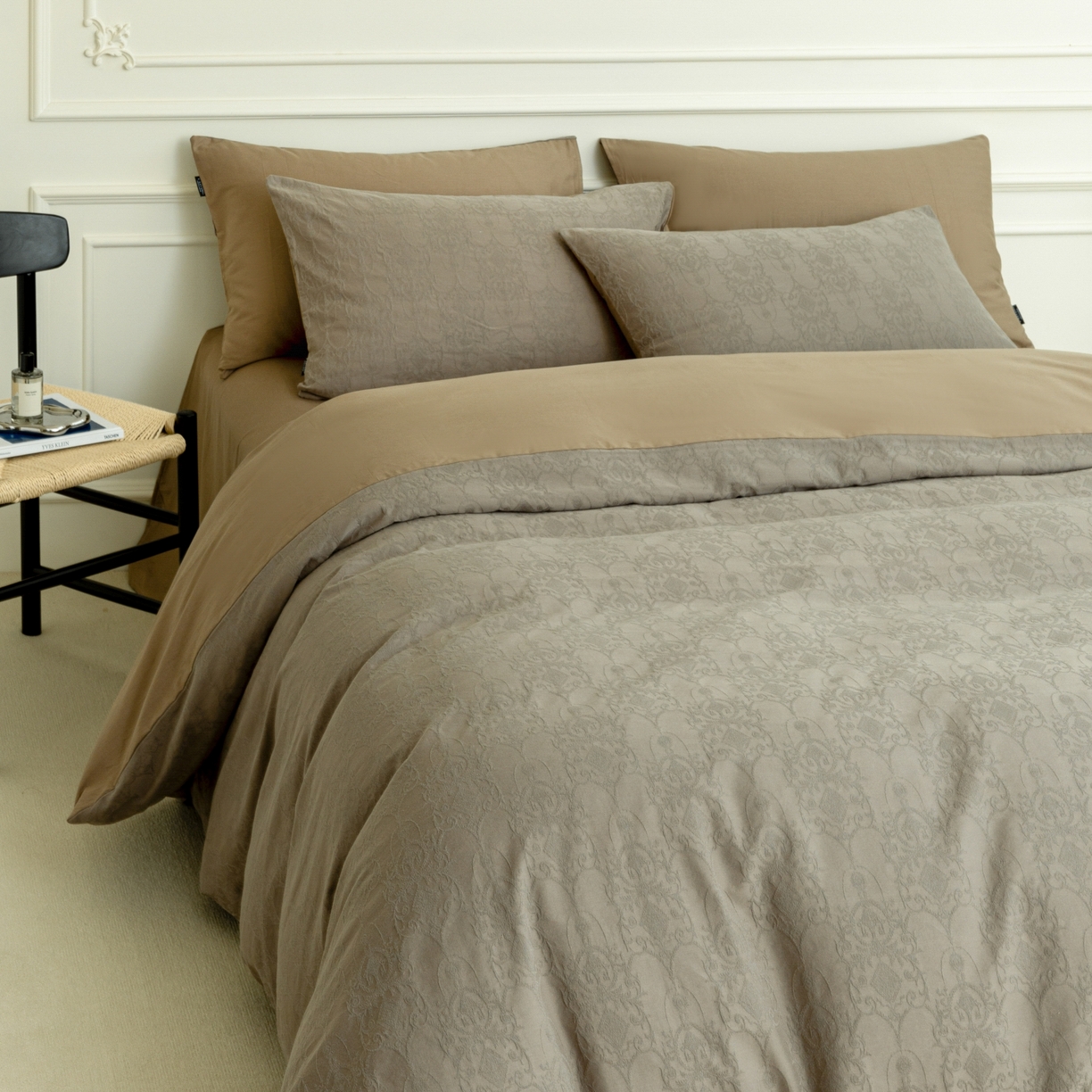 宜代光年 2026年新款全棉厚织提花四件套系列（第一批花型）极有家花型 西塔-深咖