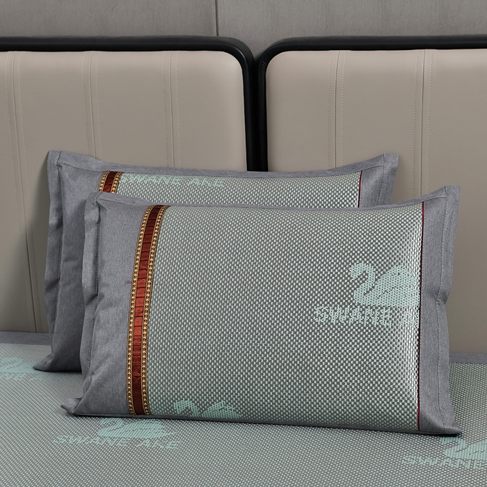 91家纺网 家纺一手货源 找家纺 小牛席业 2026新款加厚天鹅冰藤席系列 加厚款-天鹅冰藤席（绿色）