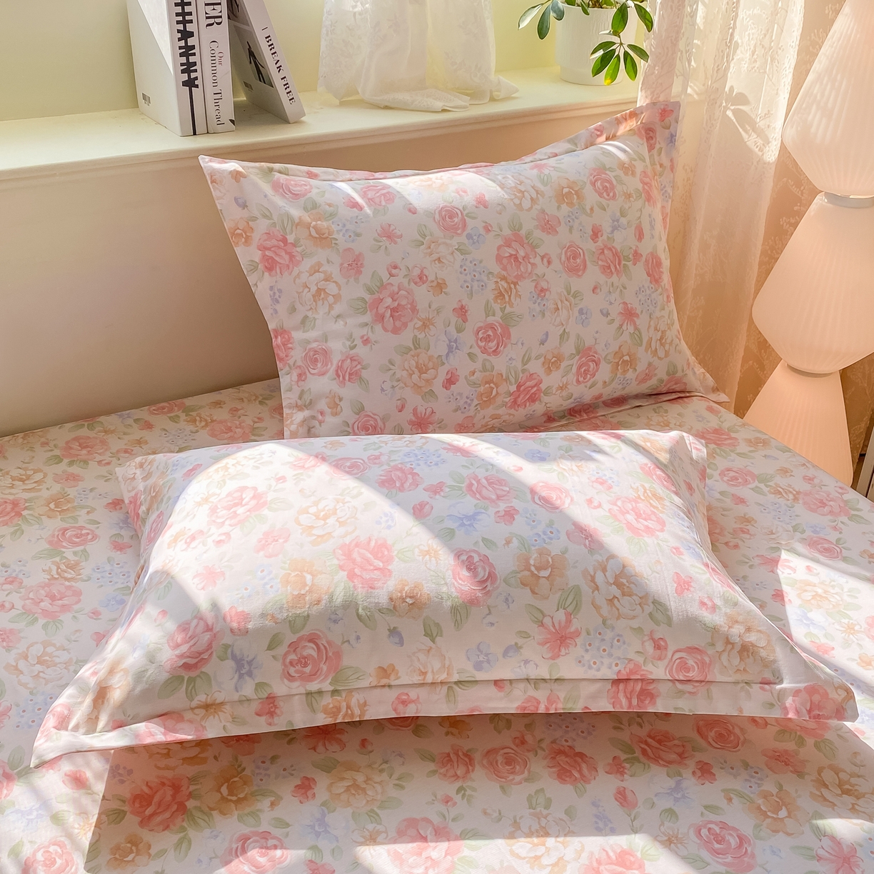 91家纺网 家纺一手货源 找家纺 女子家纺 2026新款全棉纯棉印花小清新系列单床笠单品床笠床笠单件 花恋