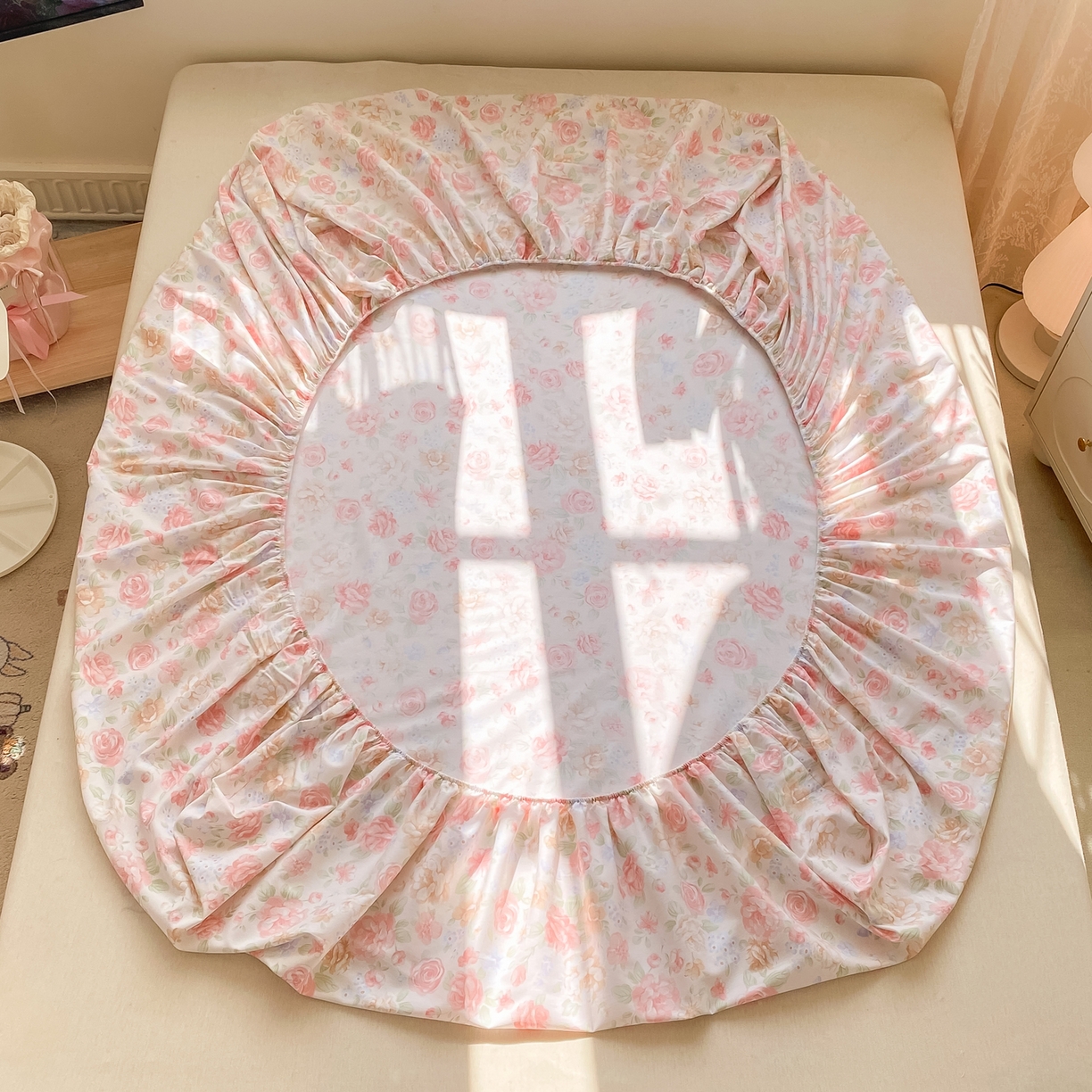 91家纺网 家纺一手货源 找家纺 女子家纺 2026新款全棉纯棉印花小清新系列单床笠单品床笠床笠单件 花恋