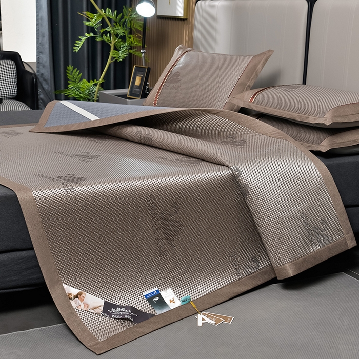 小牛席业 2026新款加厚天鹅冰藤席系列 加厚款-天鹅冰藤席（香槟）