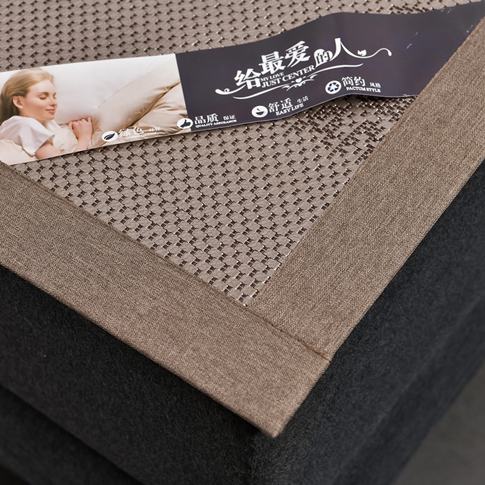 91家纺网 家纺一手货源 找家纺 小牛席业 2026新款加厚天鹅冰藤席系列 加厚款-天鹅冰藤席（香槟）