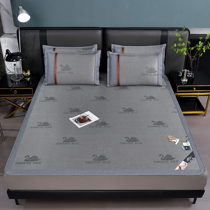 91家纺网 家纺一手货源 找家纺 （总）小牛席业 2026新款加厚款-天鹅冰藤席系列（床笠款）