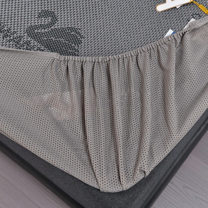 91家纺网 家纺一手货源 找家纺 小牛席业 2026新款加厚款-天鹅冰藤席系列（床笠款） 天鹅冰藤席系列（床笠款）-黑咖