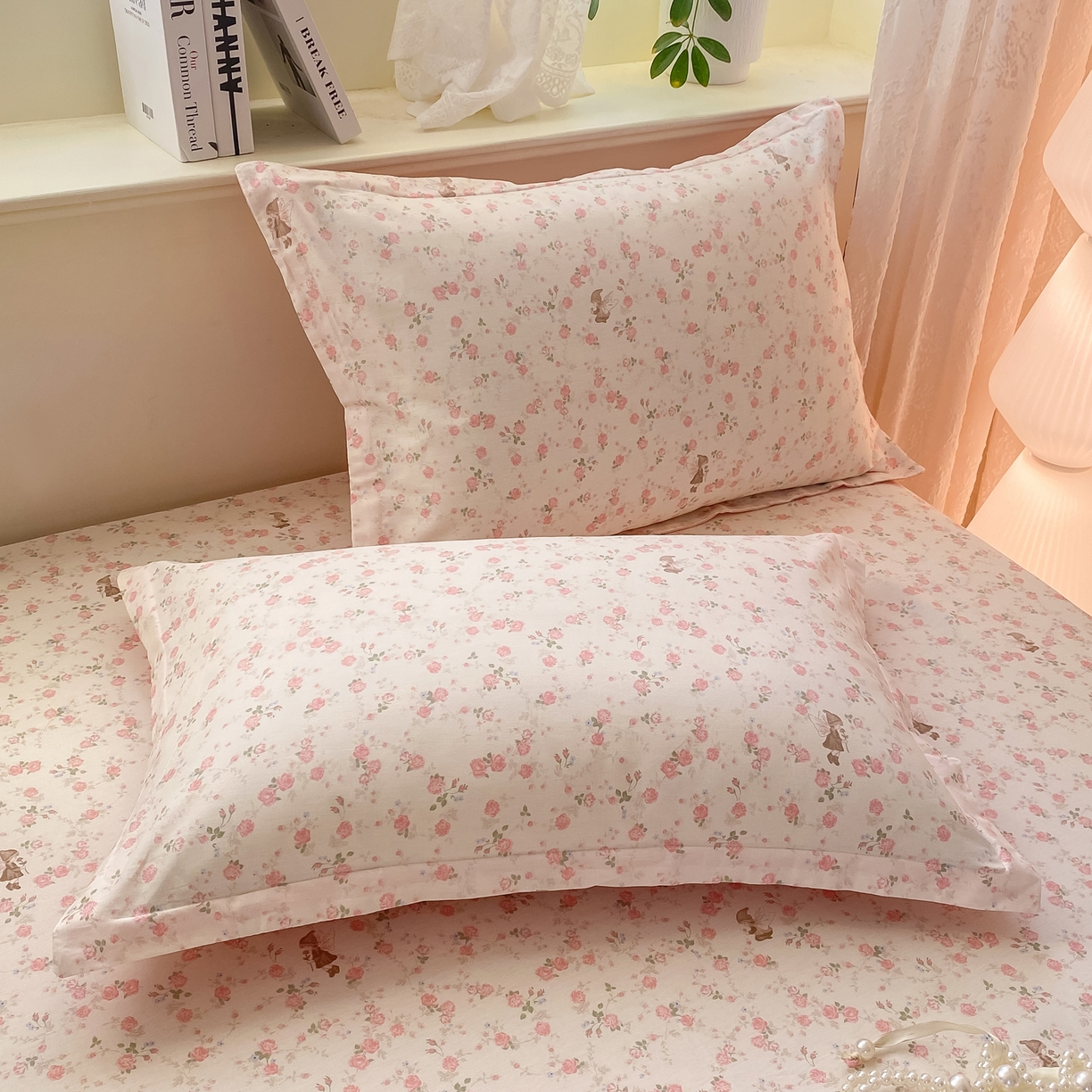 91家纺网 家纺一手货源 找家纺 女子家纺 2026新款全棉纯棉印花小清新系列单床笠单品床笠床笠单件 花中仙子