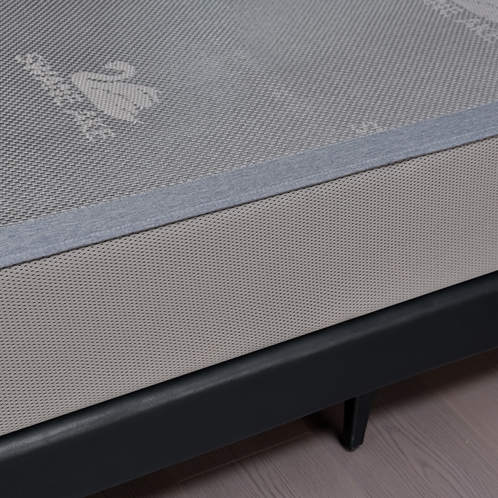 91家纺网 家纺一手货源 找家纺 小牛席业 2026新款加厚款-天鹅冰藤席系列（床笠款） 天鹅冰藤席系列（床笠款）-灰色