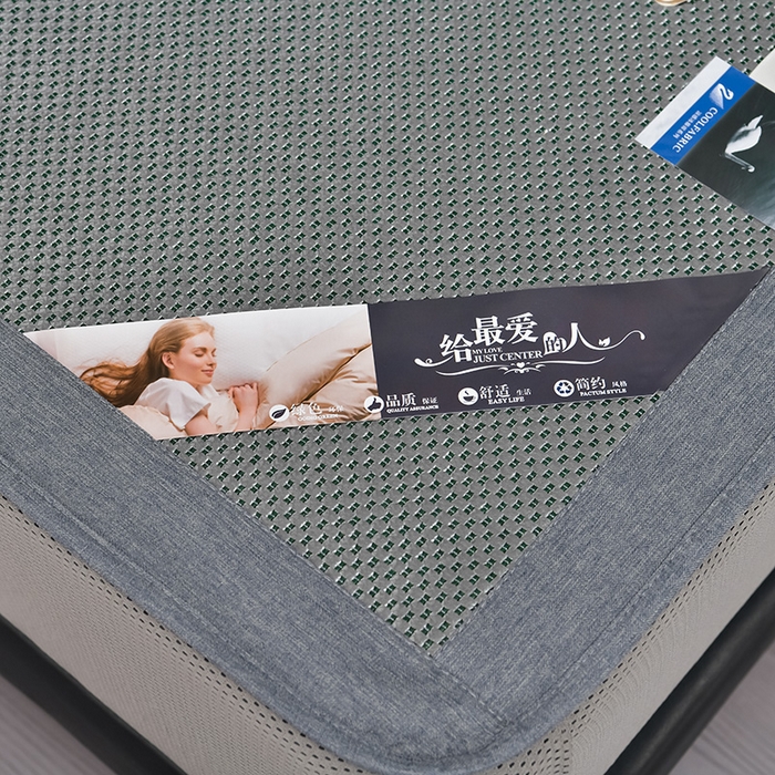 91家纺网 家纺一手货源 找家纺 小牛席业 2026新款加厚款-天鹅冰藤席系列（床笠款） 天鹅冰藤席系列（床笠款）-墨绿