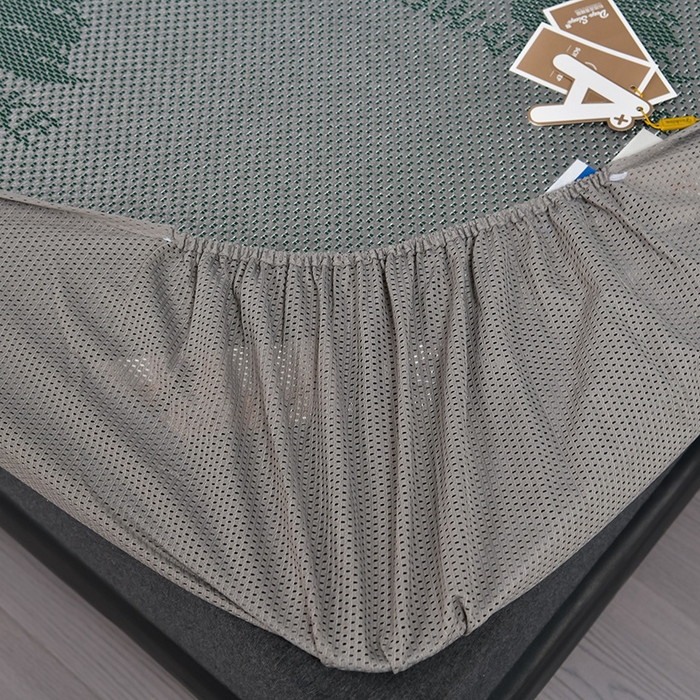 91家纺网 家纺一手货源 找家纺 小牛席业 2026新款加厚款-天鹅冰藤席系列（床笠款） 天鹅冰藤席系列（床笠款）-墨绿