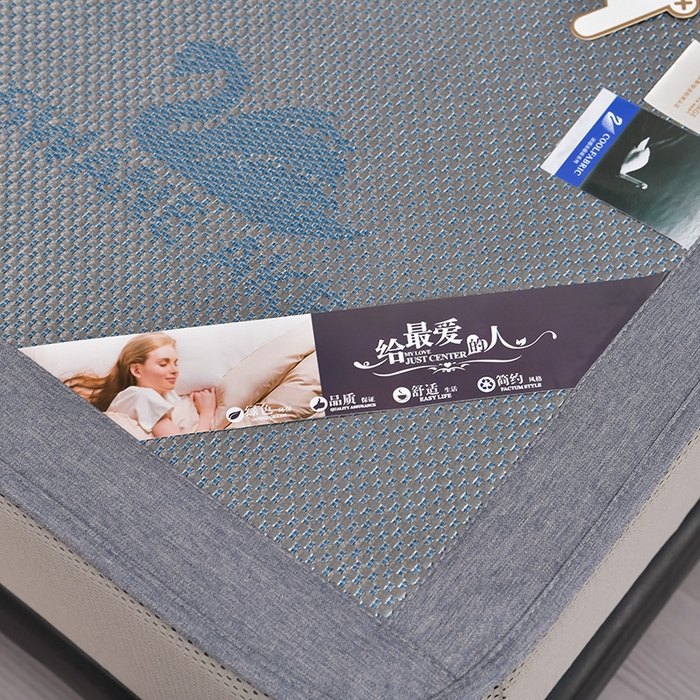 91家纺网 家纺一手货源 找家纺 小牛席业 2026新款加厚款-天鹅冰藤席系列（床笠款） 天鹅冰藤席系列（床笠款）-浅灰