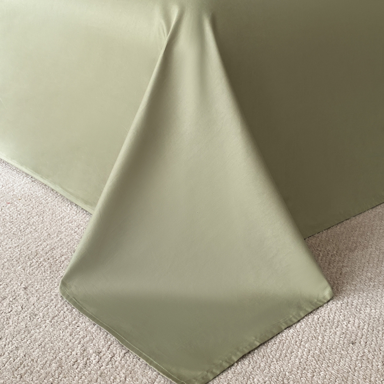 91家纺网 家纺一手货源 找家纺 宜代光年 2026年新款全棉纯棉厚织提花四件套系列（第一批花型） 朵朵-浅绿