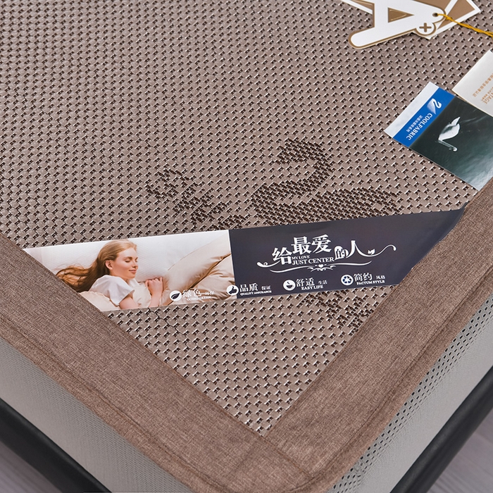 91家纺网 家纺一手货源 找家纺 小牛席业 2026新款加厚款-天鹅冰藤席系列（床笠款） 天鹅冰藤席系列（床笠款）-香槟